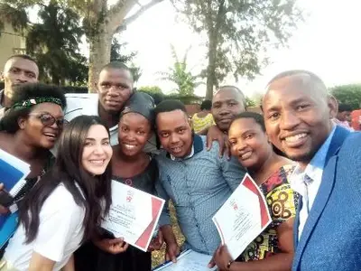educators group together for a selfie